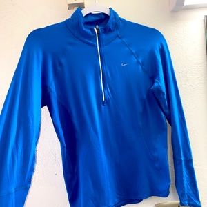 Nike Blue Dri Fit Half Zip Jacket